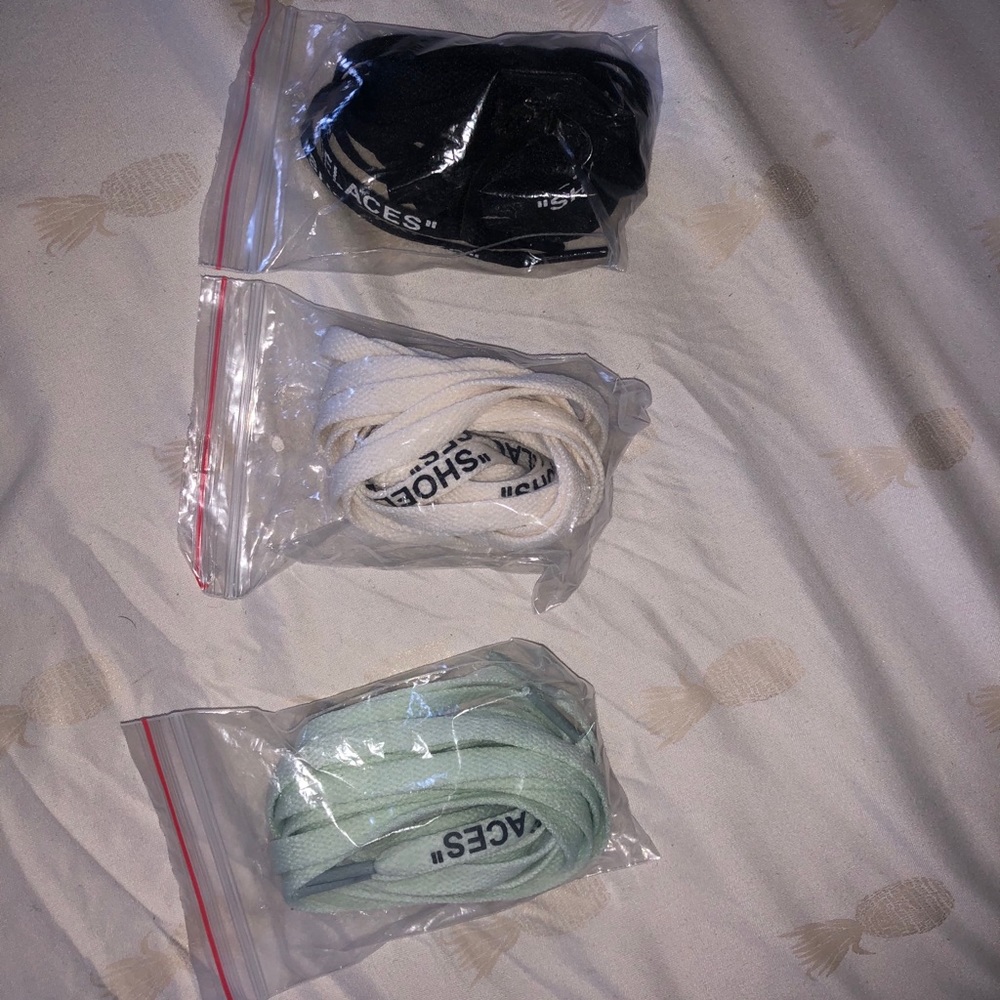 Off-White shoe laces from Air Jordan “Sail” 4’s